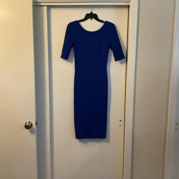 ⚫️ Vijo Couture Royal Blue Bodycon Above Knee Dress Size S - Picture 1 of 8